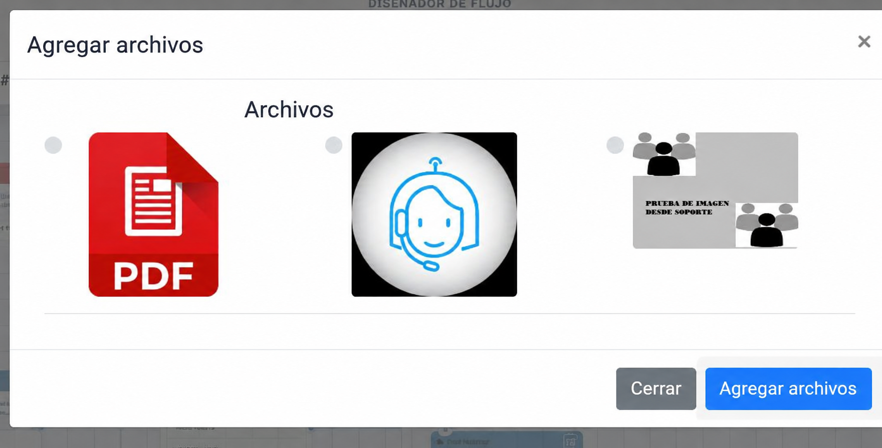 Captura de configuración del widget en Chatbot Designer