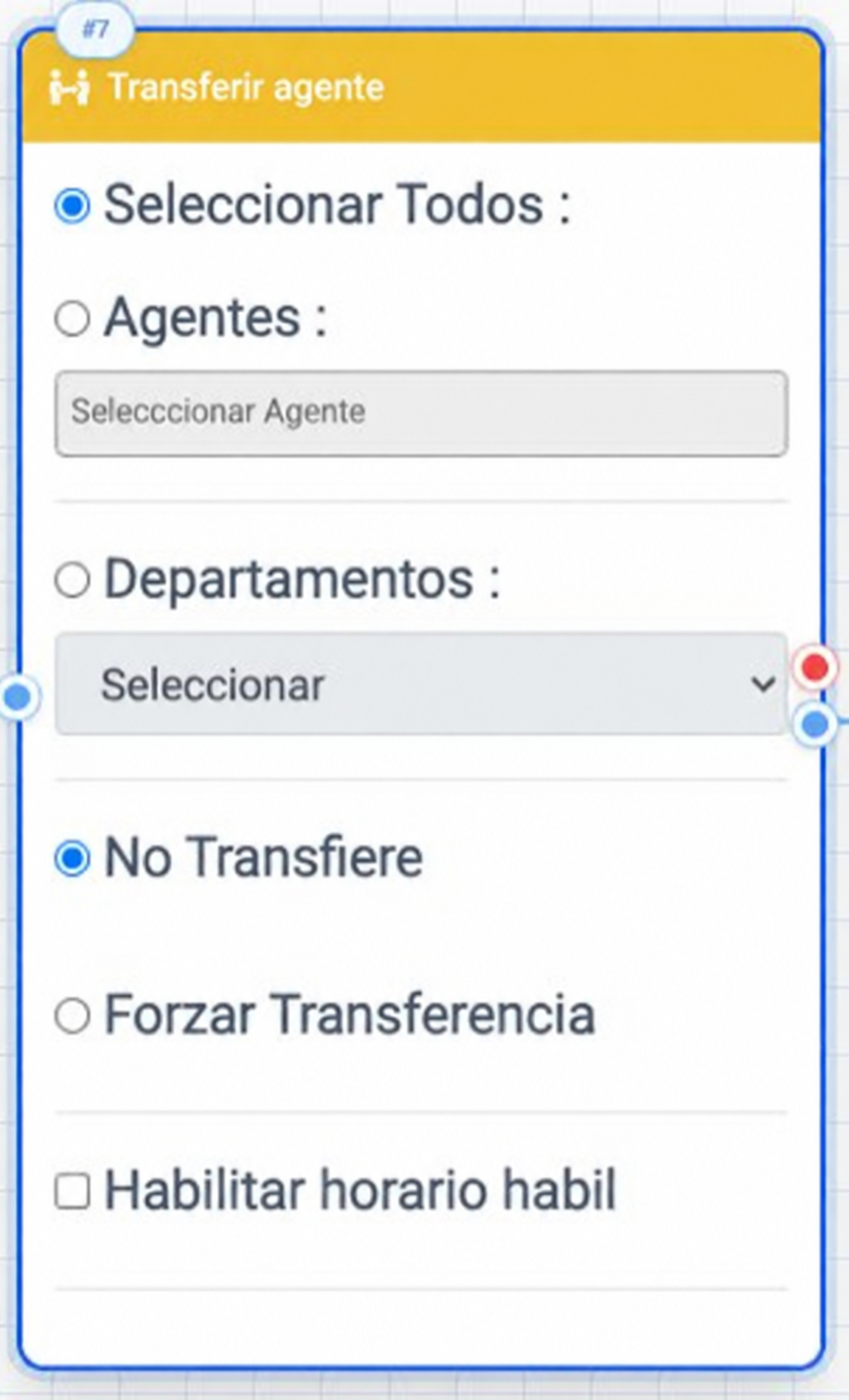 Captura de configuración del widget en Chatbot Designer
