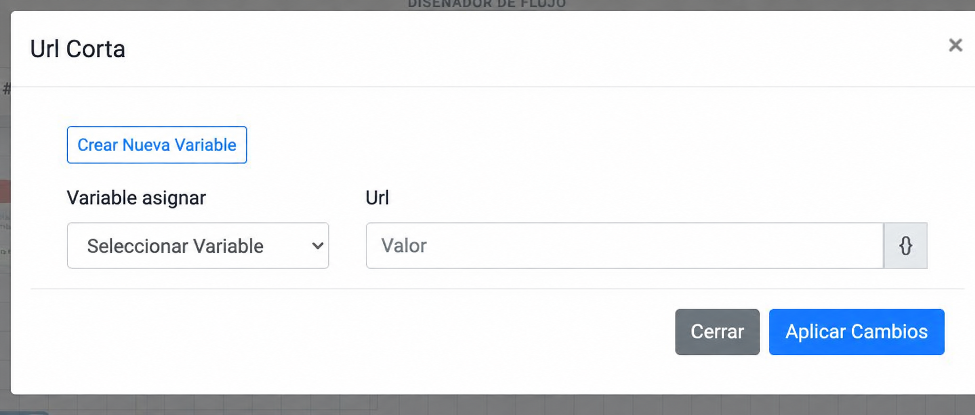 Captura de configuración del widget en Chatbot Designer